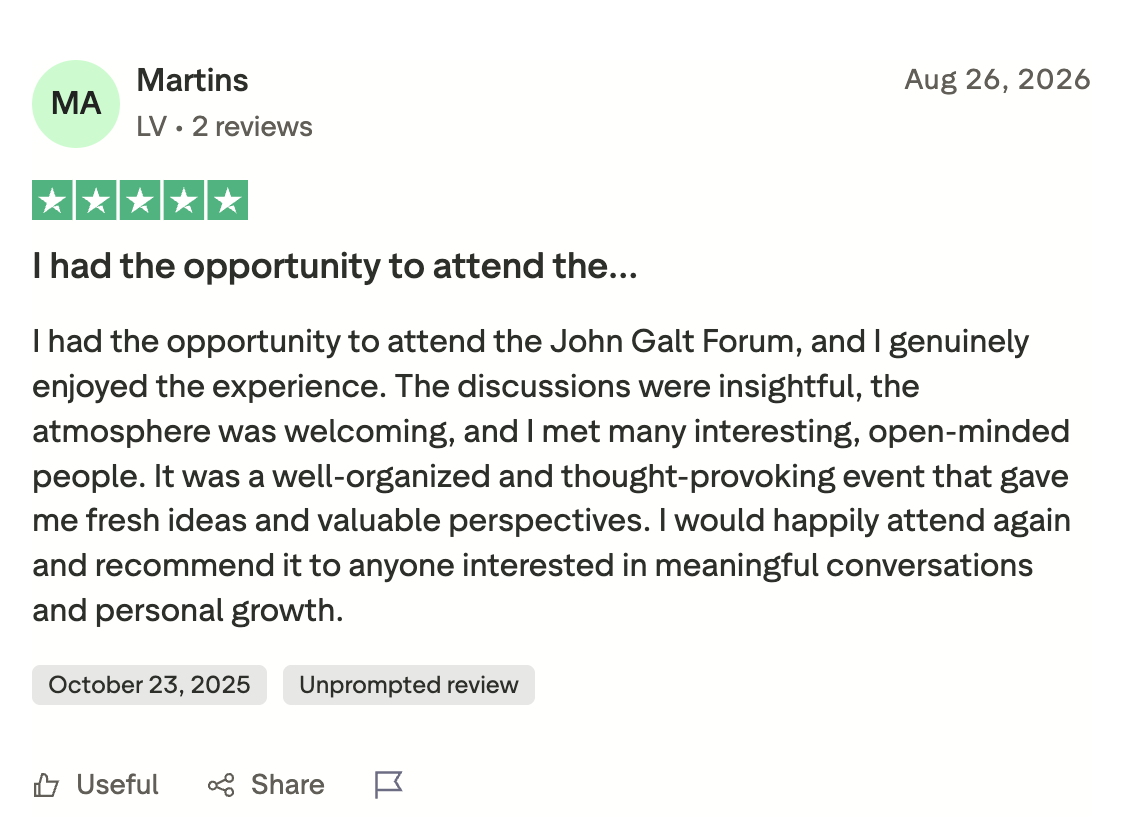 Client review on Trustpilot