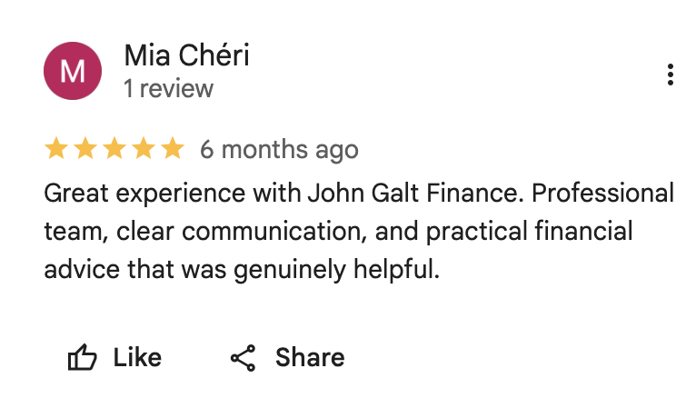 Client review on Trustpilot